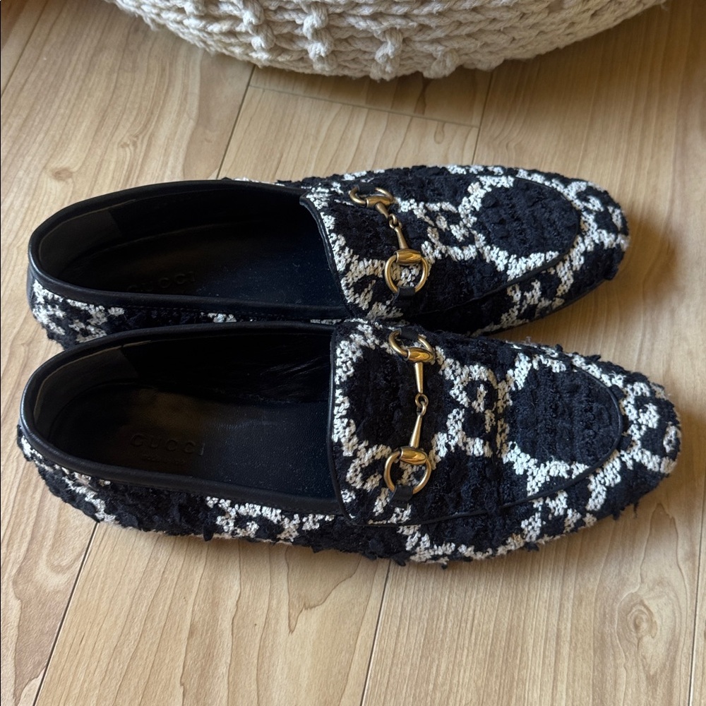 Gucci Jordaan tweed loafers - Picture 2 of 9